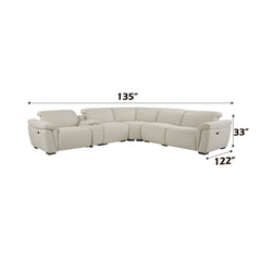 Dayana - Power Motion Sectional Sofa - Beige Boucle