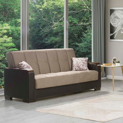 Ottomanson Armada X - Upholstered Convertible Wood Trimmed Sofabed With Storage