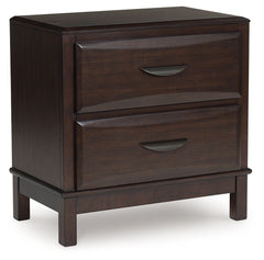 Vanmore - Two Drawer Night Stand - Dark Brown