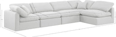 Indulge - Linen 5 Piece Modular Sectional - White