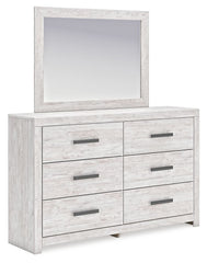 Cayboni - Dresser And Mirror - Whitewash