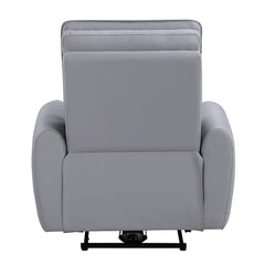 Jeromie - Power Motion Recliner With USB Port - Gray Synthetic Leather