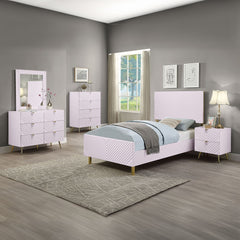 Gaines - Full Bed - Pink High Gloss