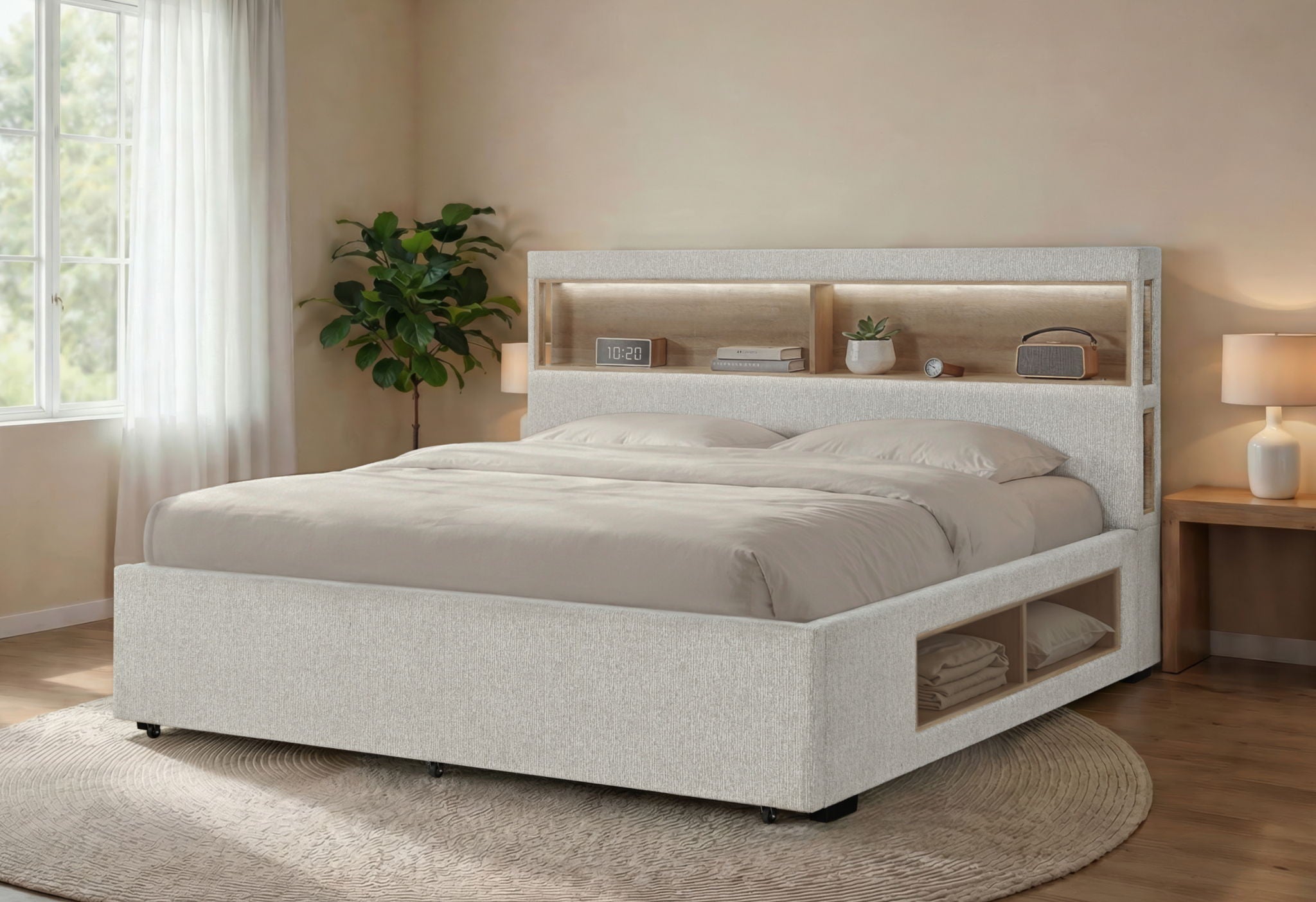 Sadie / Mariah - 5 Piece King Bedroom Set (Bed, Dresser & Mirror, Nightstand, Chest)