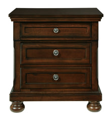 Porter - Two Drawer Night Stand - Dark Brown
