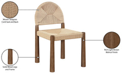 Bohemia - Woven Seagrass Cord And Solid Wood Dining Chair (Set of 2) - Beige
