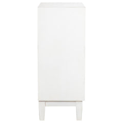 Gambon - 2 Door Wood Honeycomb Pattern Accent Cabinet - White