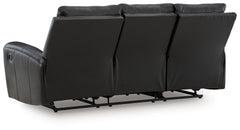 Glossmore - Reclining Sofa - Black