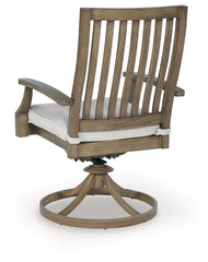 Rainier Ranch - Swivel Chair With Cushion (Set of 2) - Brown / Beige