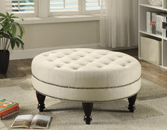 Elchin Beige Ottoman - MyWaynesHome #