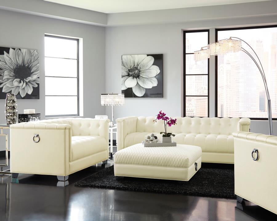 Chaviano Ivory Loveseat - MyWaynesHome #