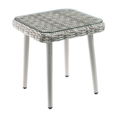Tashay - 3 Piece Patio Bistro Set - Green Fabric & Beige Wicker