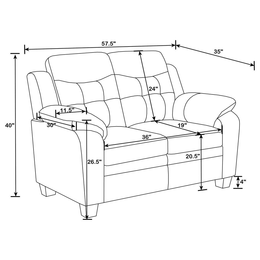 Finley Black 2 Pc Sofa Set - MyWaynesHome #