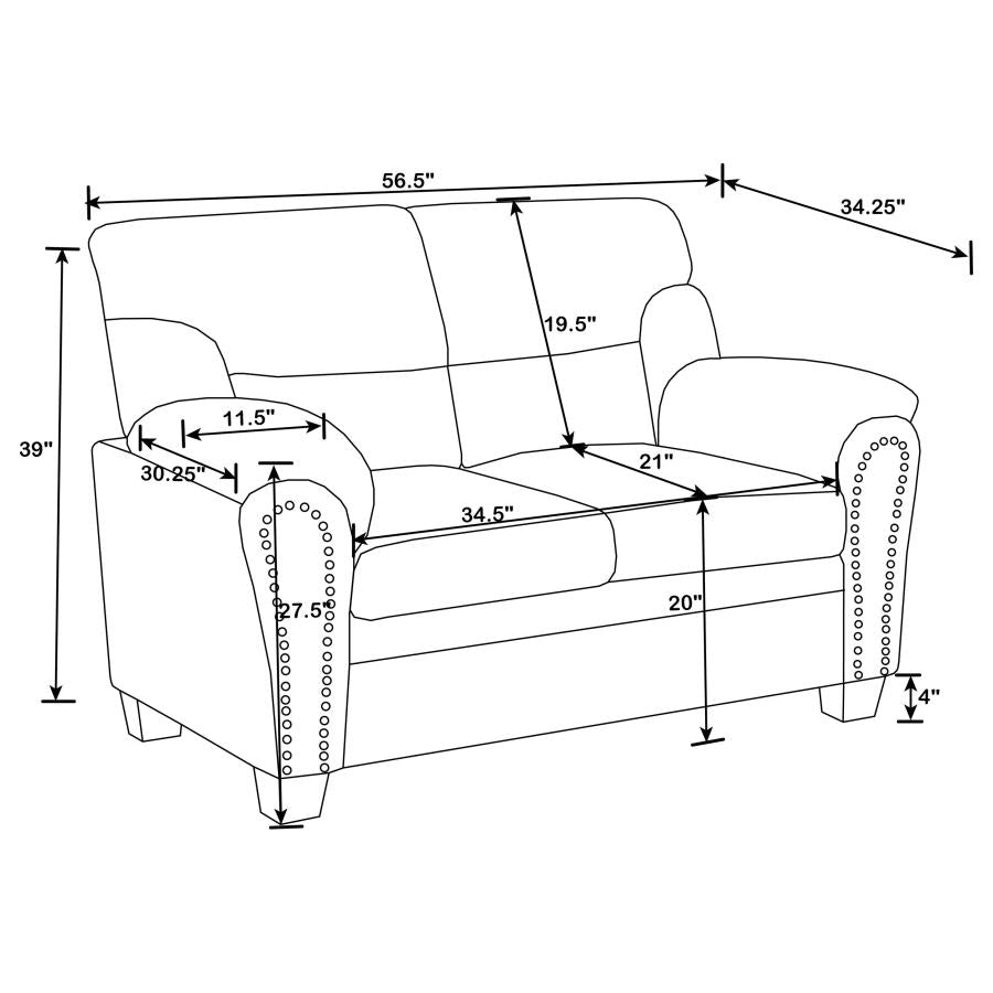 Clementine Brown Loveseat - MyWaynesHome #