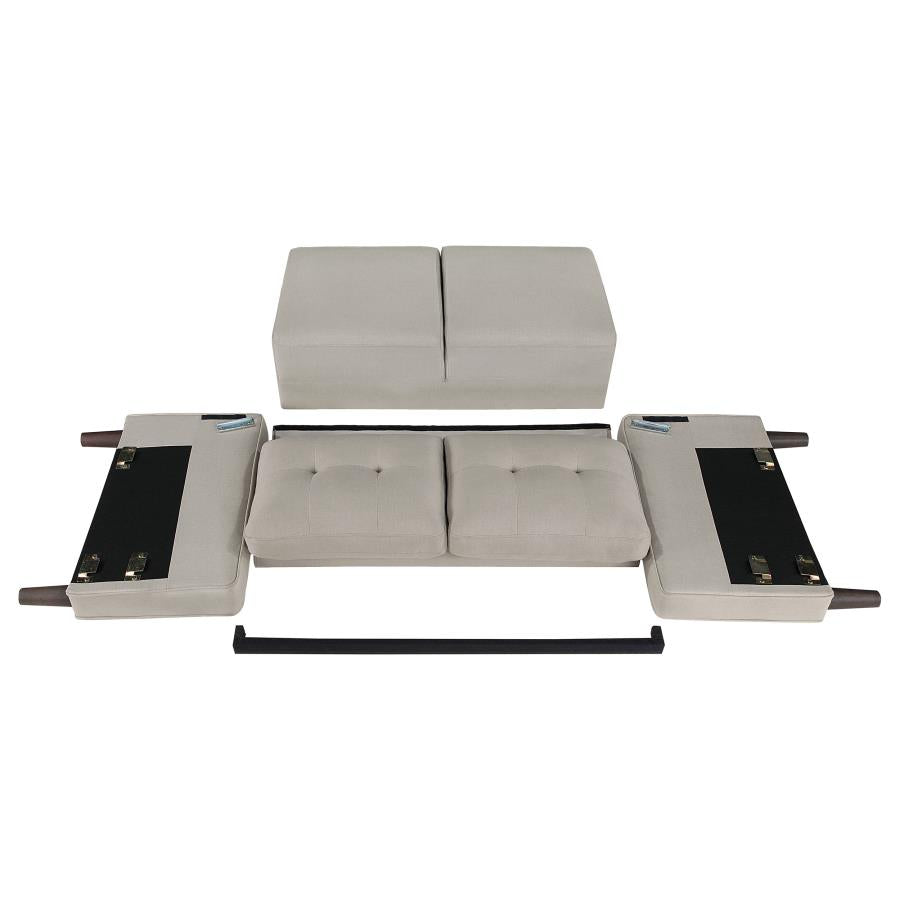 Bowen Beige Loveseat - MyWaynesHome #