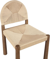 Bohemia - Woven Seagrass Cord And Solid Wood Dining Chair (Set of 2) - Beige
