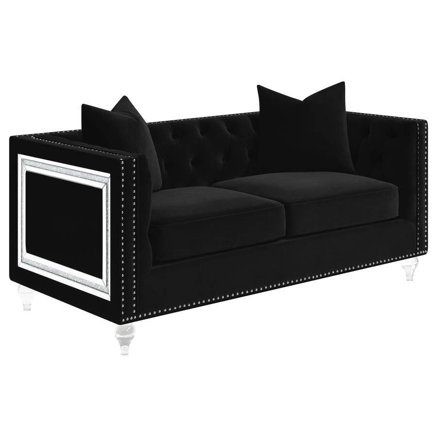 Delilah Black 3 Pc Sofa Set - MyWaynesHome #