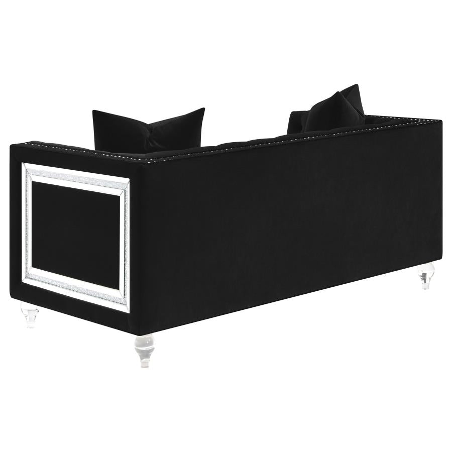 Delilah Black 3 Pc Sofa Set - MyWaynesHome #
