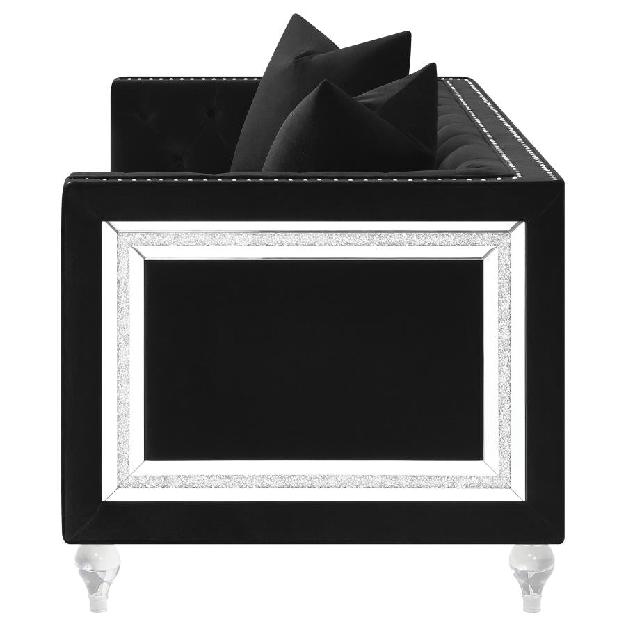 Delilah Black Loveseat - MyWaynesHome #