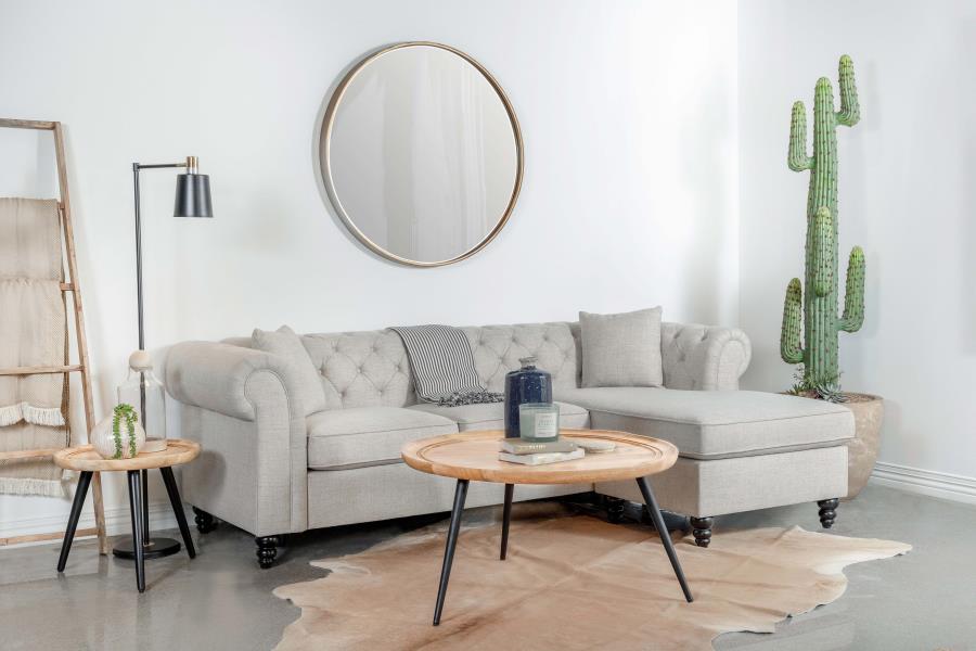 Cecilia Beige Sectional - MyWaynesHome #