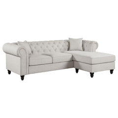 Cecilia Beige Sectional - MyWaynesHome #