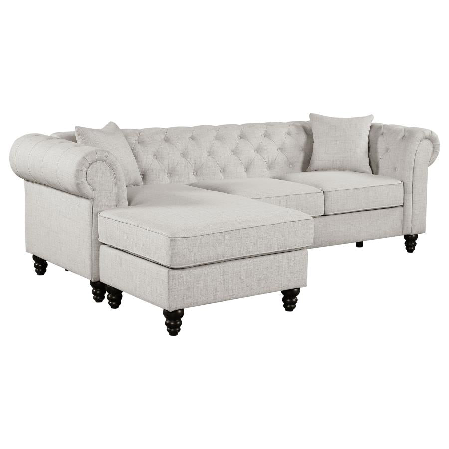 Cecilia Beige Sectional - MyWaynesHome #