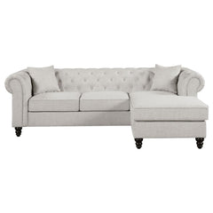 Cecilia Beige Sectional - MyWaynesHome #