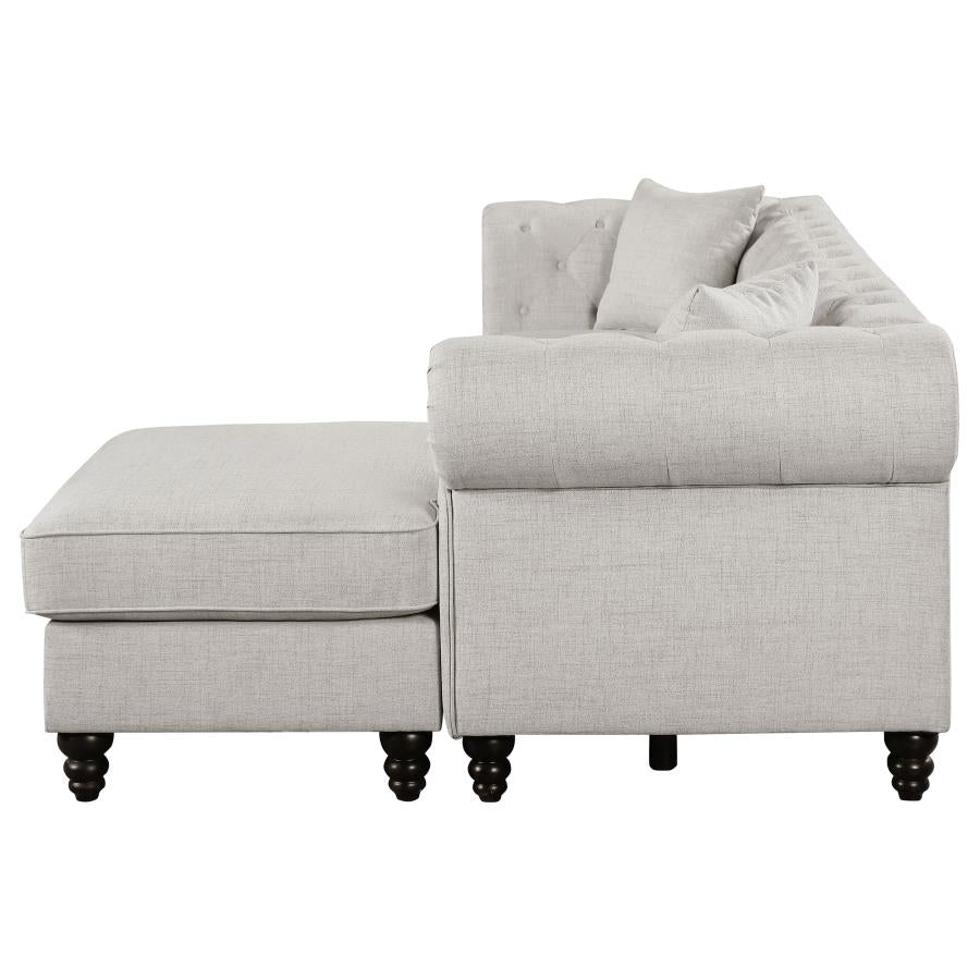 Cecilia Beige Sectional - MyWaynesHome #