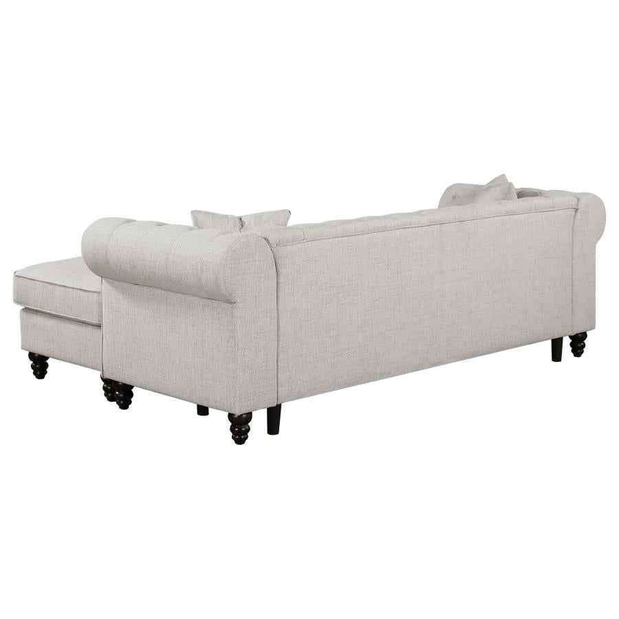 Cecilia Beige Sectional - MyWaynesHome #
