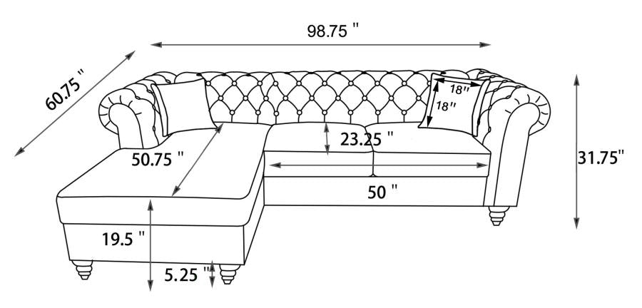 Cecilia Beige Sectional - MyWaynesHome #