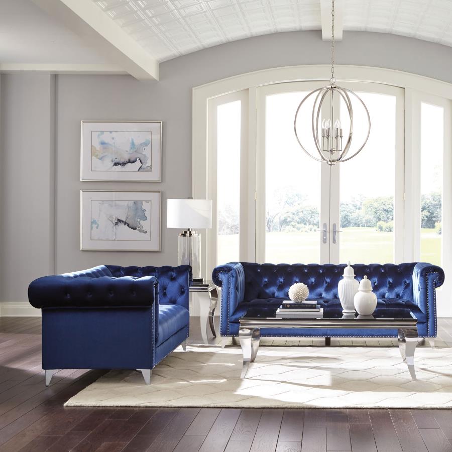 Bleker Blue 2 Pc Sofa Set - MyWaynesHome #