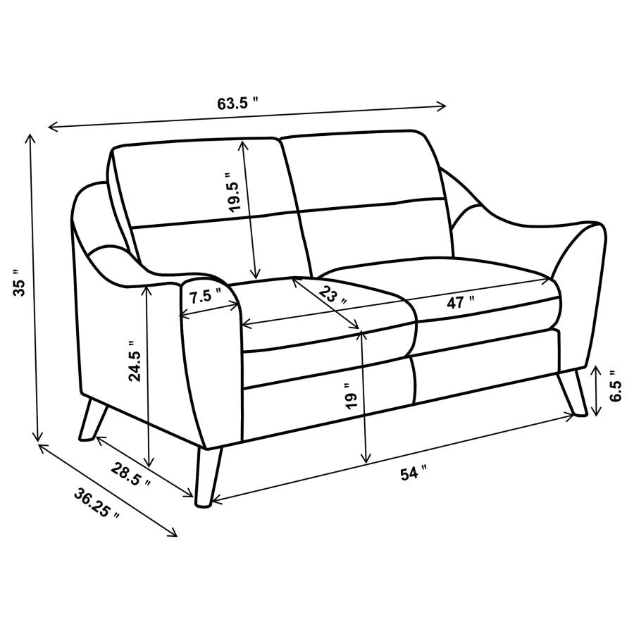 Gano Blue Loveseat - MyWaynesHome #