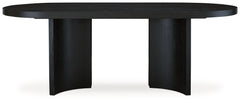 Rowanbeck - Oval Dining Room Table - Black