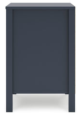 Simmenfort - Two Drawer Night Stand - Navy Blue