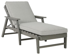Visola - Chaise Lounge with Cushion - Gray