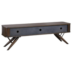Valna - Wood TV Stand With Sliding Doors - Walnut