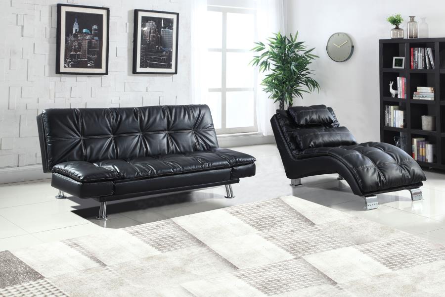 Dilleston Black Chaise - MyWaynesHome #