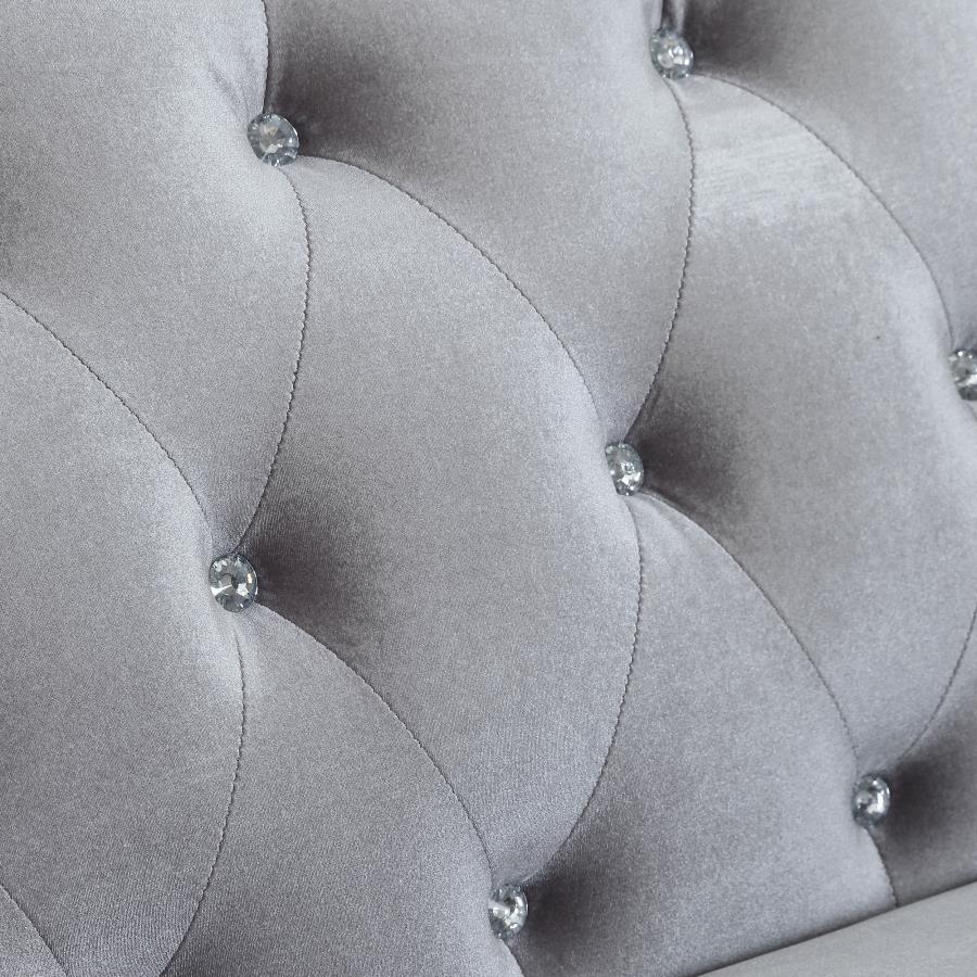 Frostine Silver Sofa - MyWaynesHome #