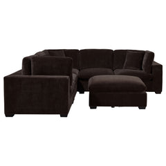 Lakeview 6-piece Upholstered Modular Sectional Chocolate - MyWaynesHome #