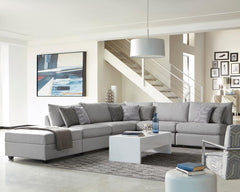 Cambria Grey 5 Pc Sectional - MyWaynesHome #
