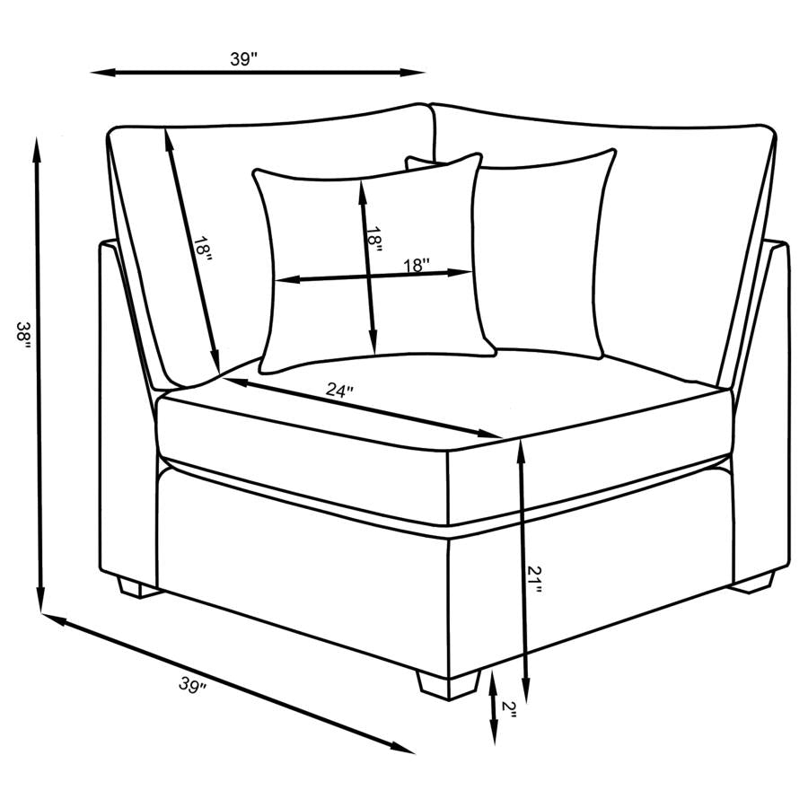 Cambria Grey 5 Pc Sectional - MyWaynesHome #