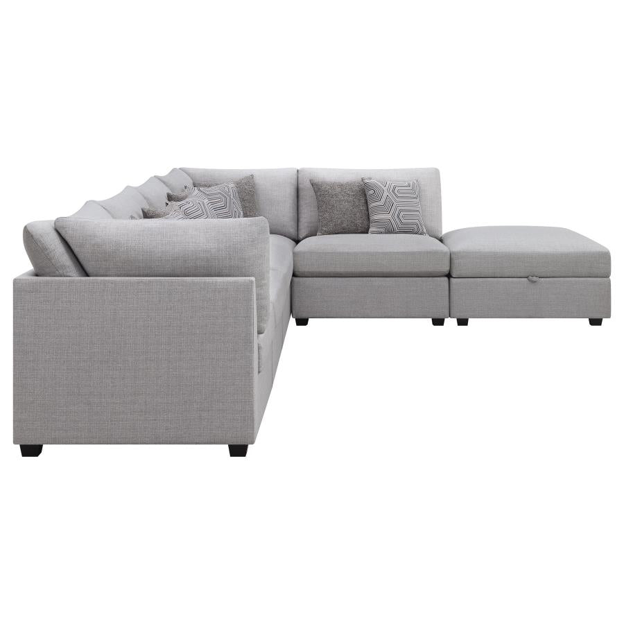 Cambria Grey 6 Pc Sectional - MyWaynesHome #