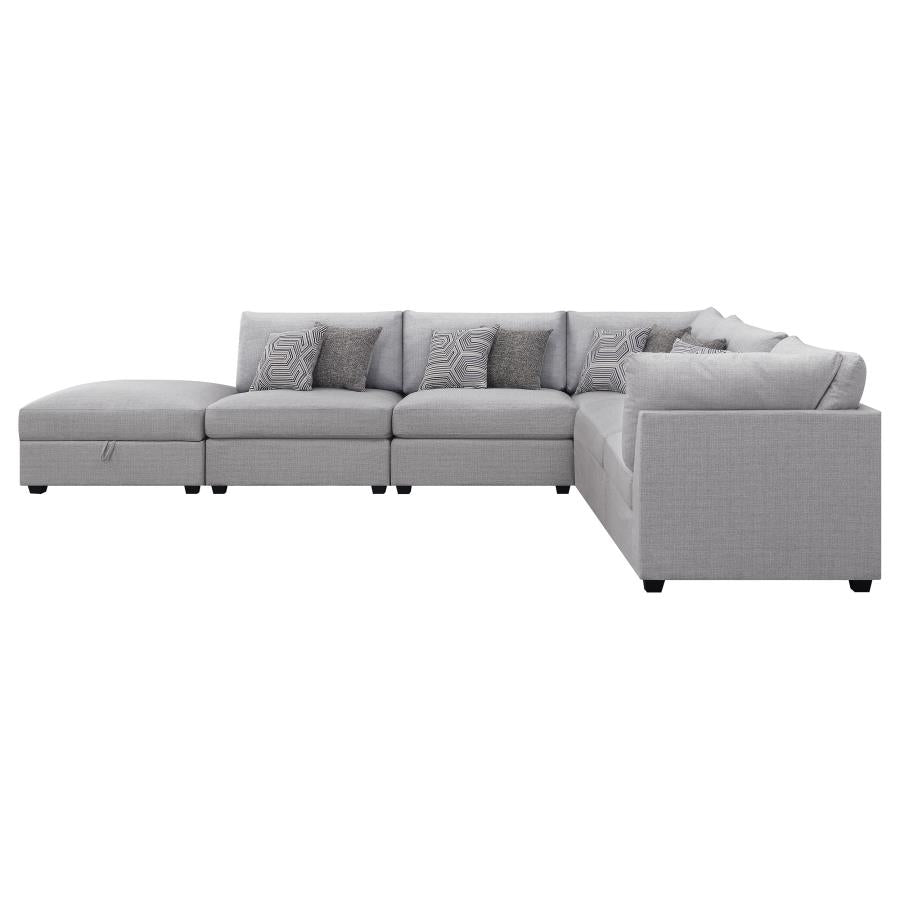 Cambria Grey 6 Pc Sectional - MyWaynesHome #