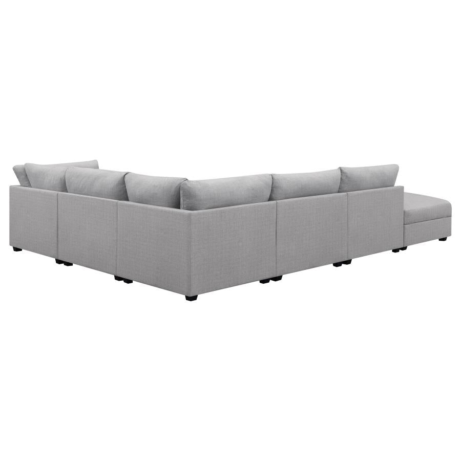 Cambria Grey 6 Pc Sectional - MyWaynesHome #