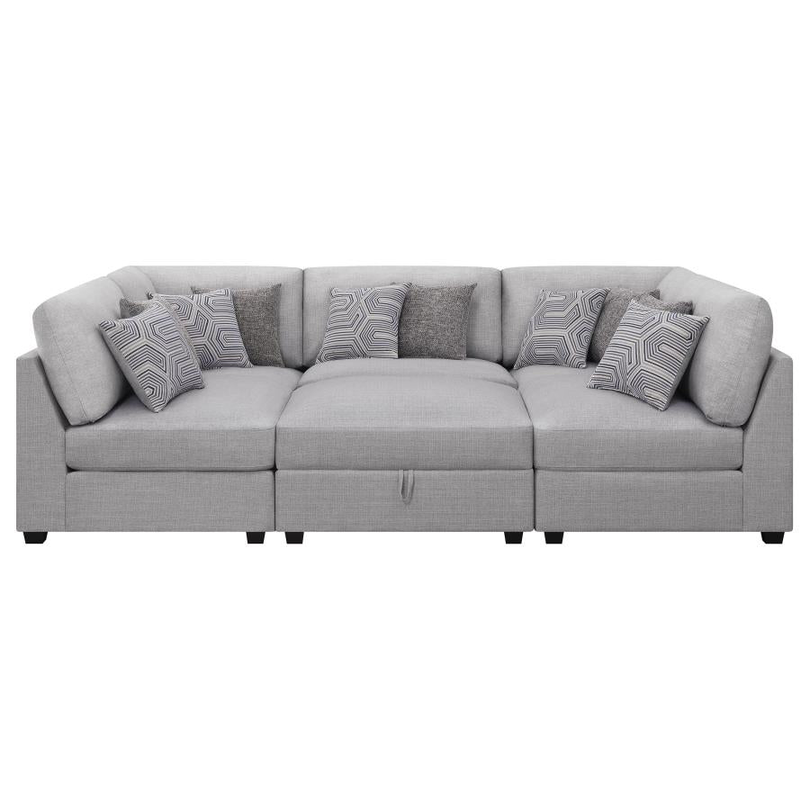 Cambria Grey 6 Pc Sectional - MyWaynesHome #
