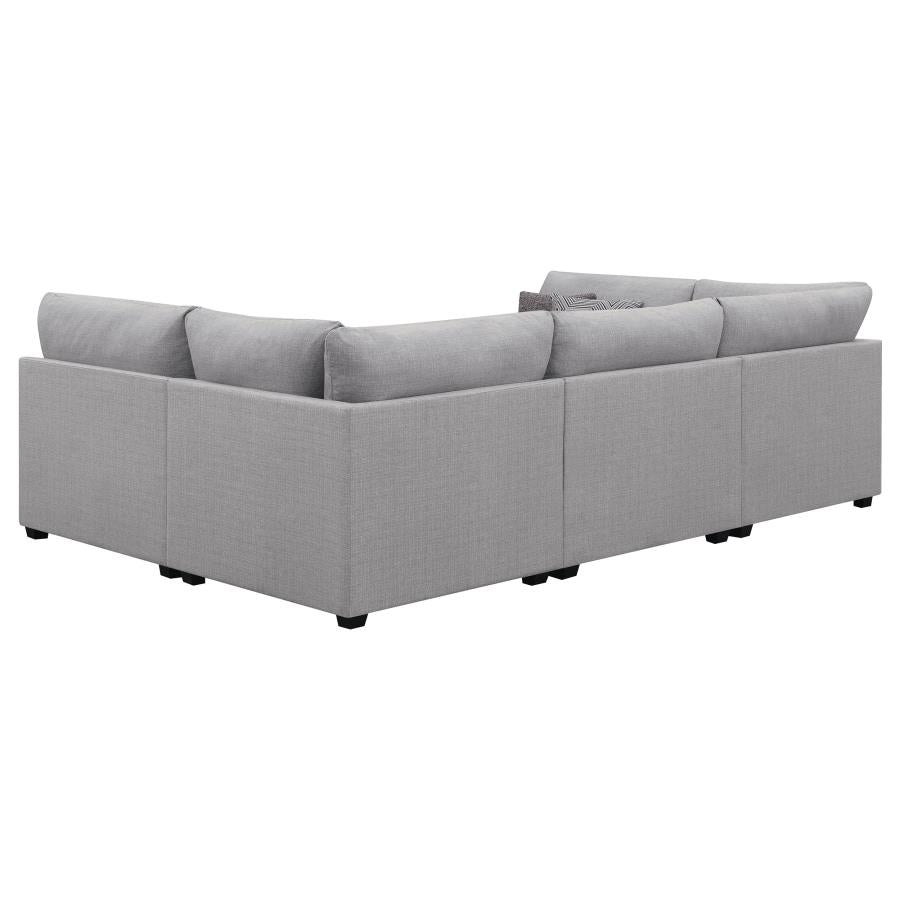 Cambria Grey 6 Pc Sectional - MyWaynesHome #