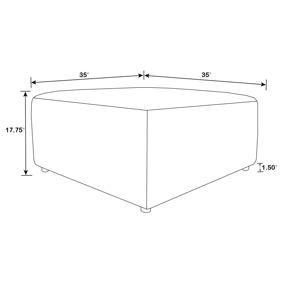 Freddie White Ottoman - MyWaynesHome #