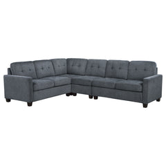 Georgina 4-piece Upholstered Modular Sectional Steel Grey - MyWaynesHome #
