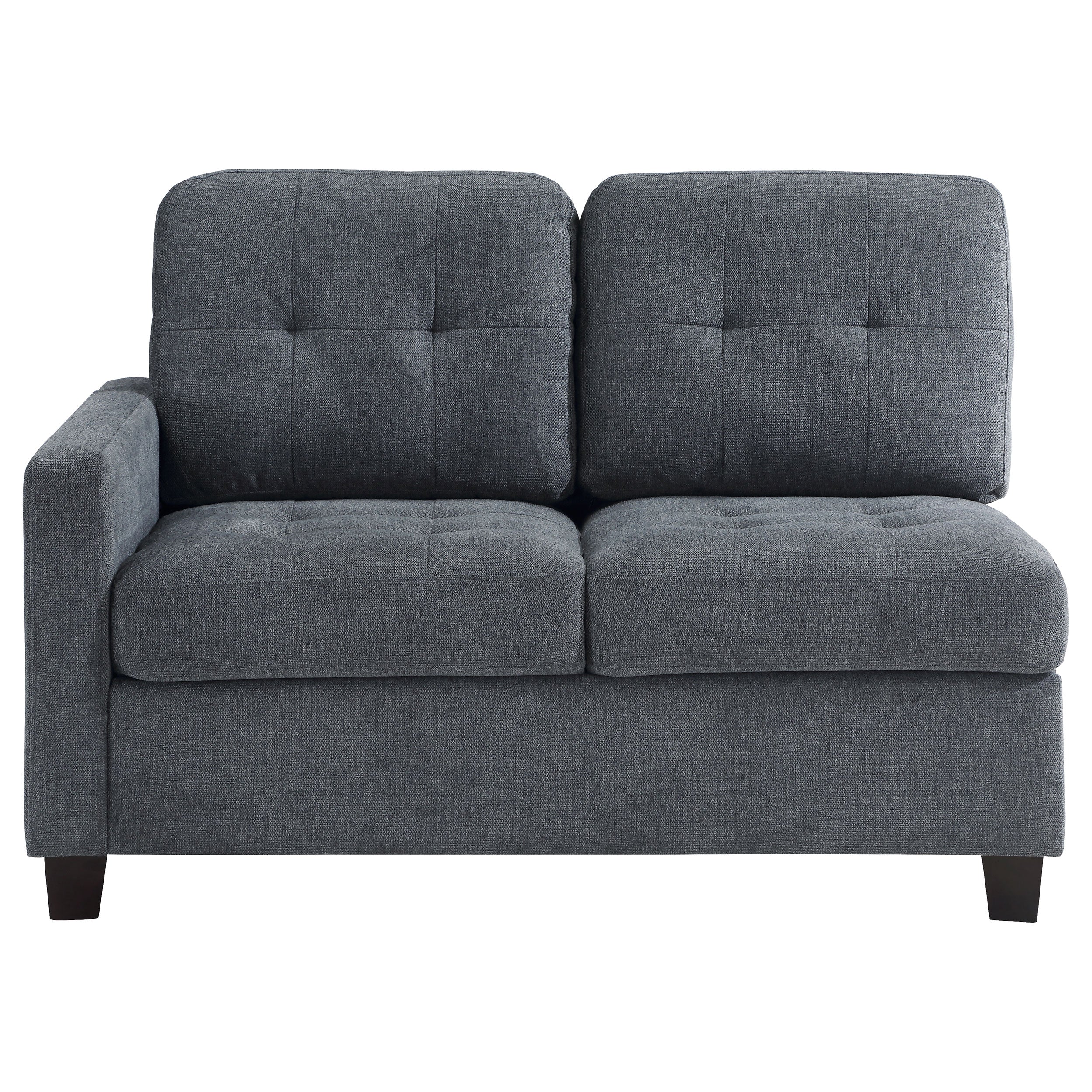 Georgina Upholstered Laf Chair Steel Grey - MyWaynesHome #