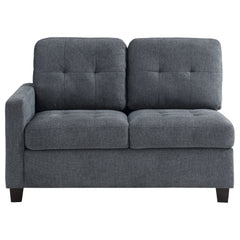 Georgina Upholstered Laf Chair Steel Grey - MyWaynesHome #
